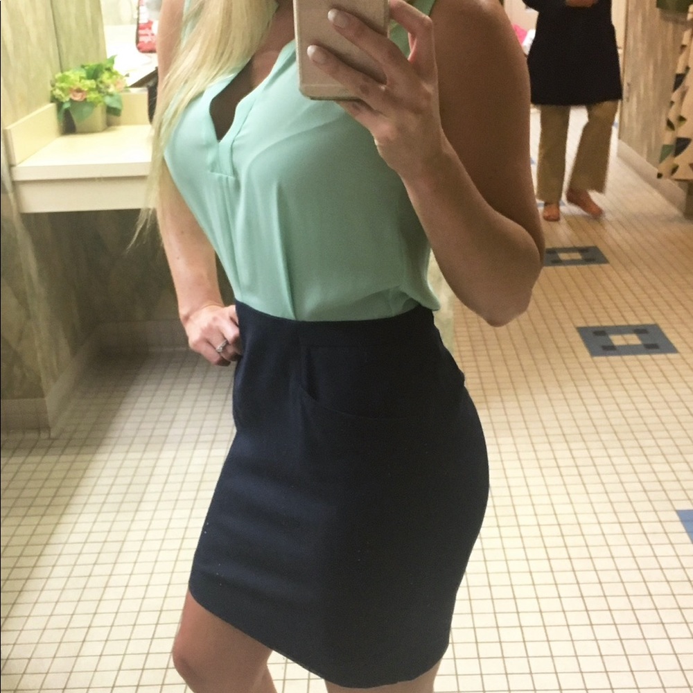 Mint and Navy dress